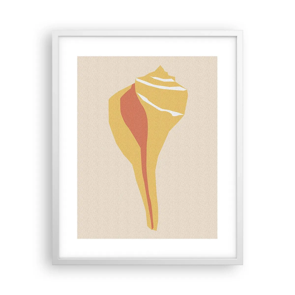 Plagát v bielom ráme - Organická abstrakcia – rast - 40x50 cm