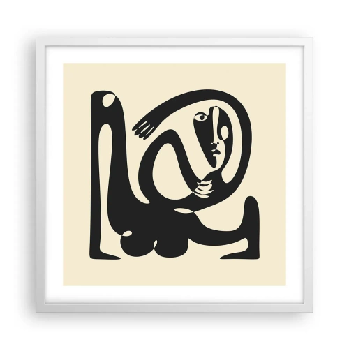 Plagát v bielom ráme - Skoro Picasso - 50x50 cm