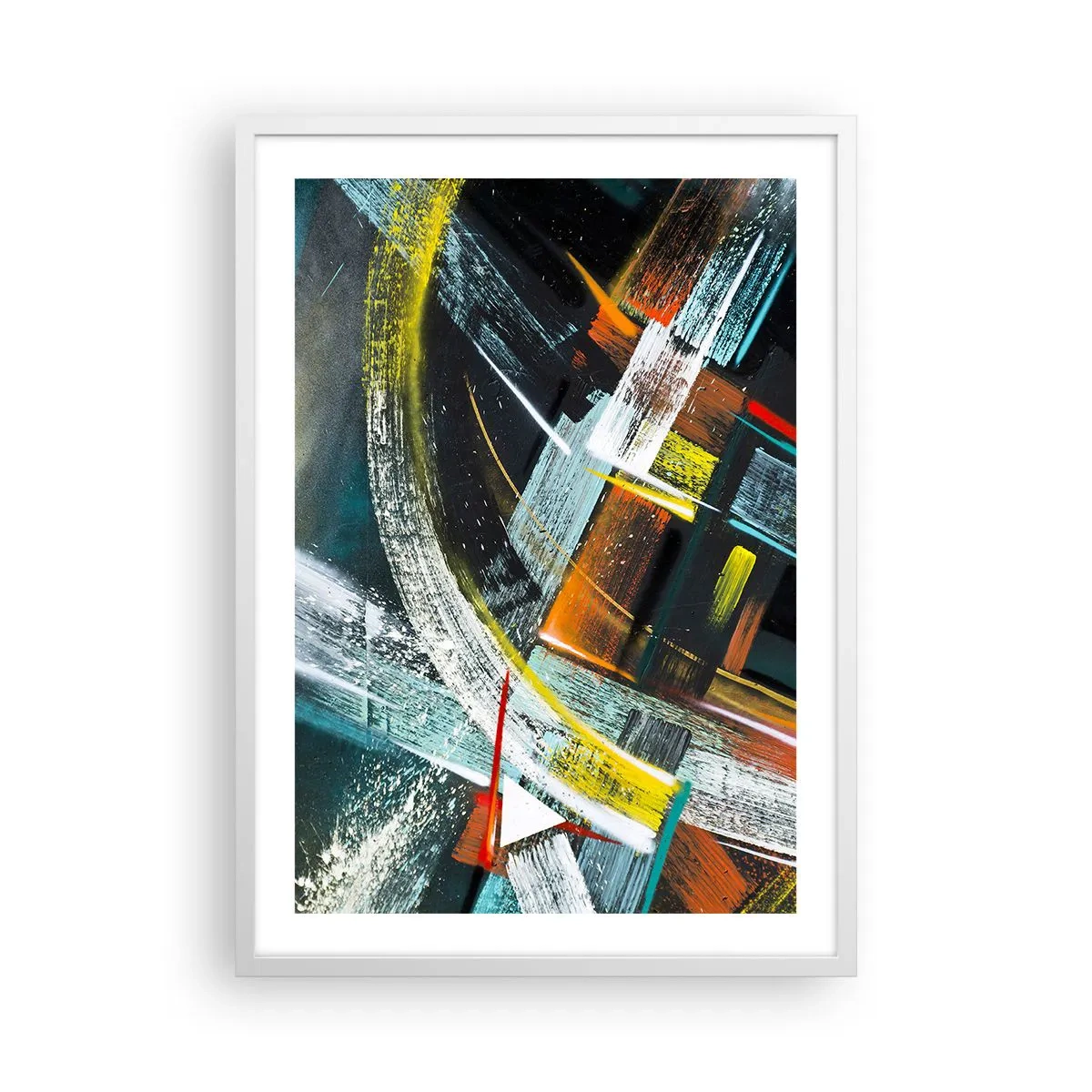Plagát v bielom ráme - Energia pohybu - 50x70 cm