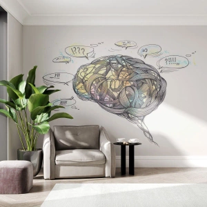 Fototapeta na mieru Samolepiaca Deluxe Sticker - Človek - veľká hádanka - Abstrakcia, Mozog, Grafika