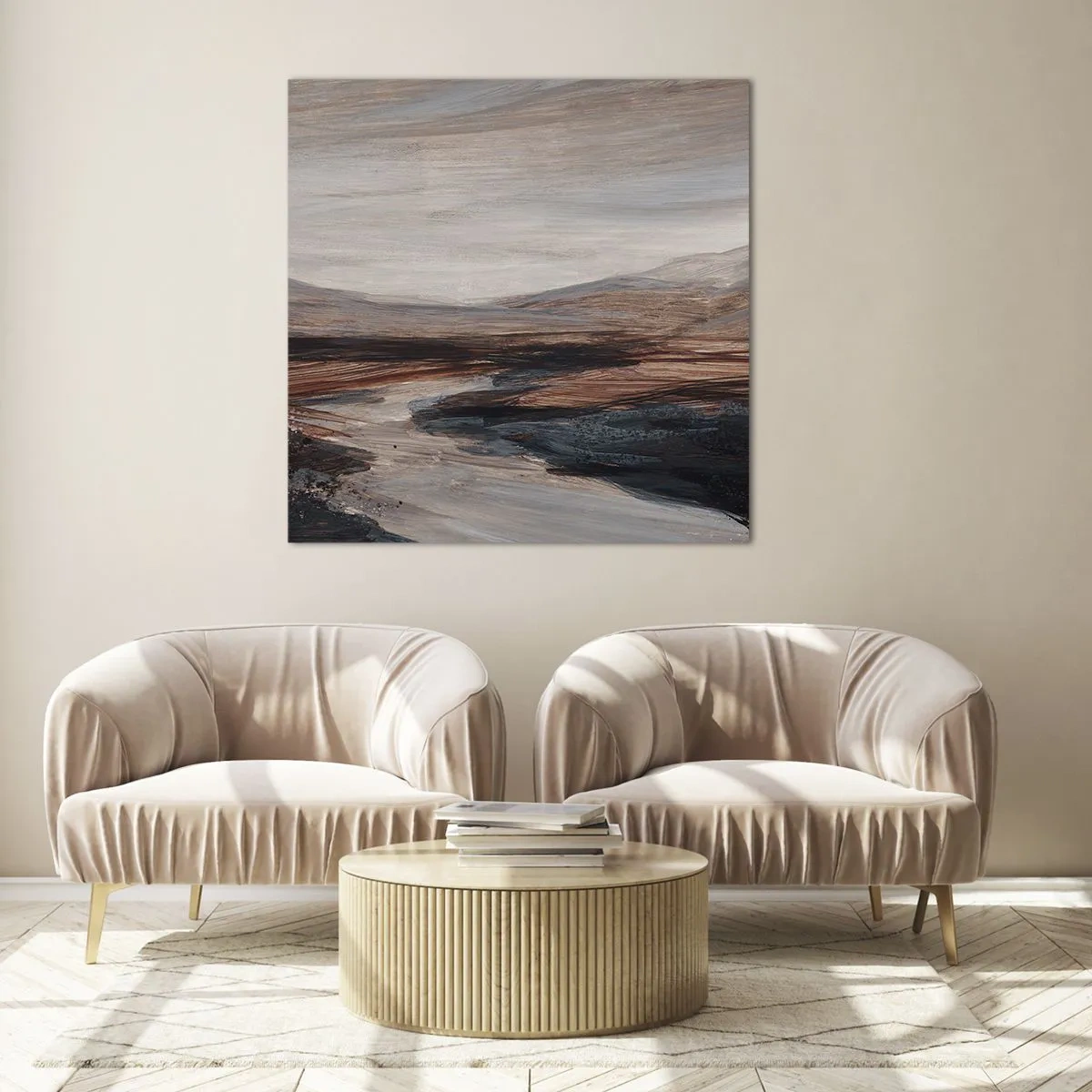 Obraz na skle -  Pokojné údolie - 60x60 cm