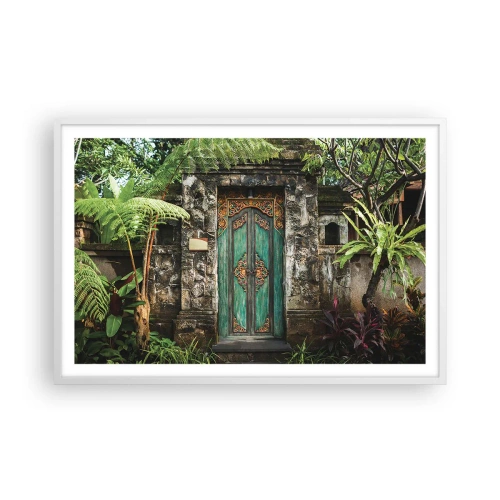 Plagát v bielom ráme - Dvere do exotického sveta - 91x61 cm