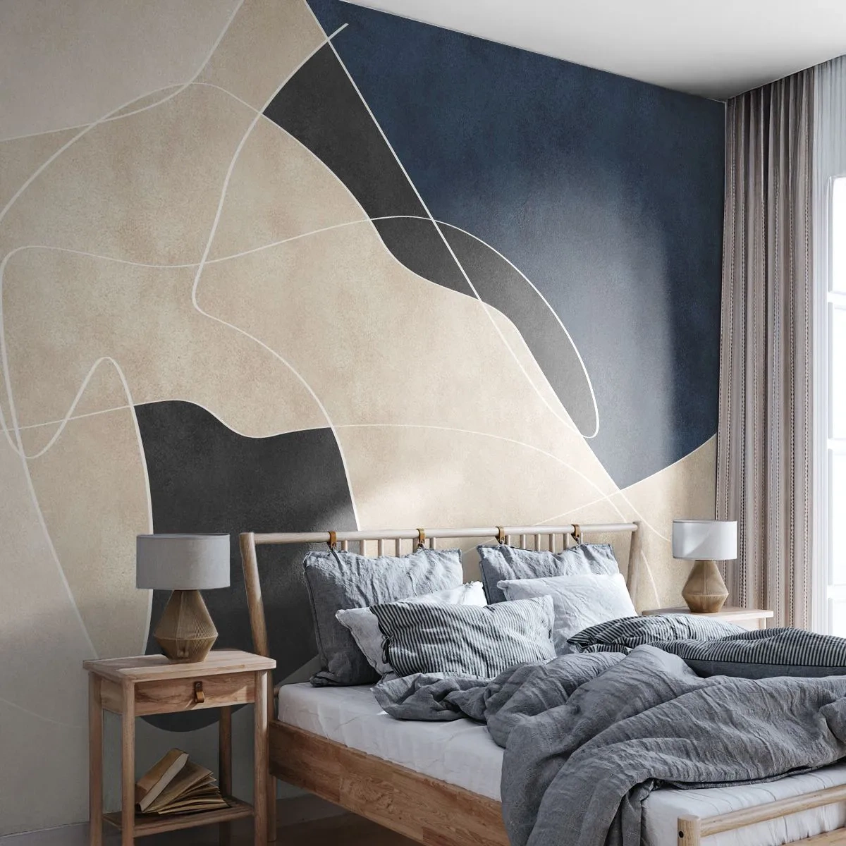 Fototapeta Premium Sand - Abstraktná kompozícia – kontrast farieb - Moderné, Abstrakcia, Kus - 100x70 cm