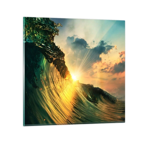 Obraz na skle - Surfer, kde si? - 60x60 cm