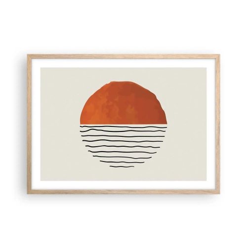 Plagát v ráme zo svetlého duba - V japonskej atmosfére - 70x50 cm