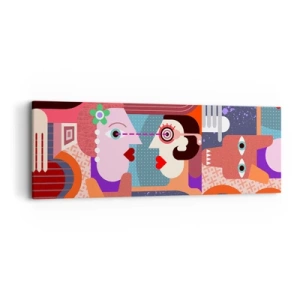 Obraz na plátne - Tvárou v tvár - 90x30 cm