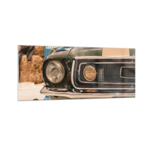 Obraz na skle - Stretnutie s legendou - 100x40 cm