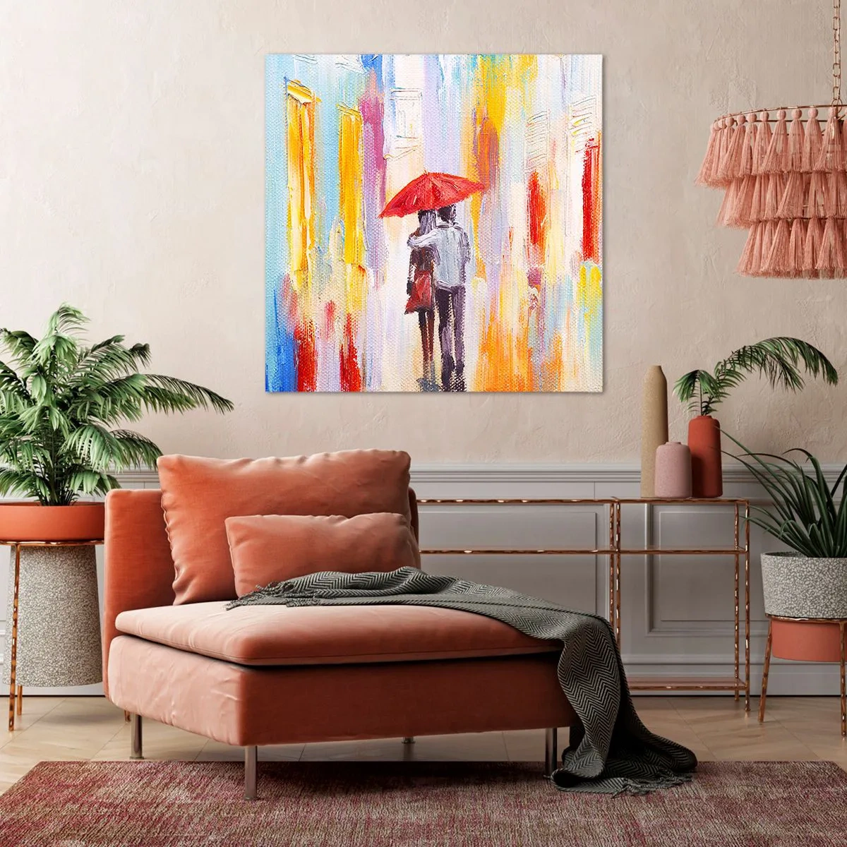 Obraz na plátne - Nech prší ďalej - 50x50 cm