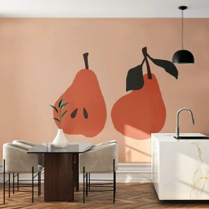 Fototapeta Standard Eco - Číra sladkosť - Hruška, Ovocie, Minimalistický - 200x140 cm