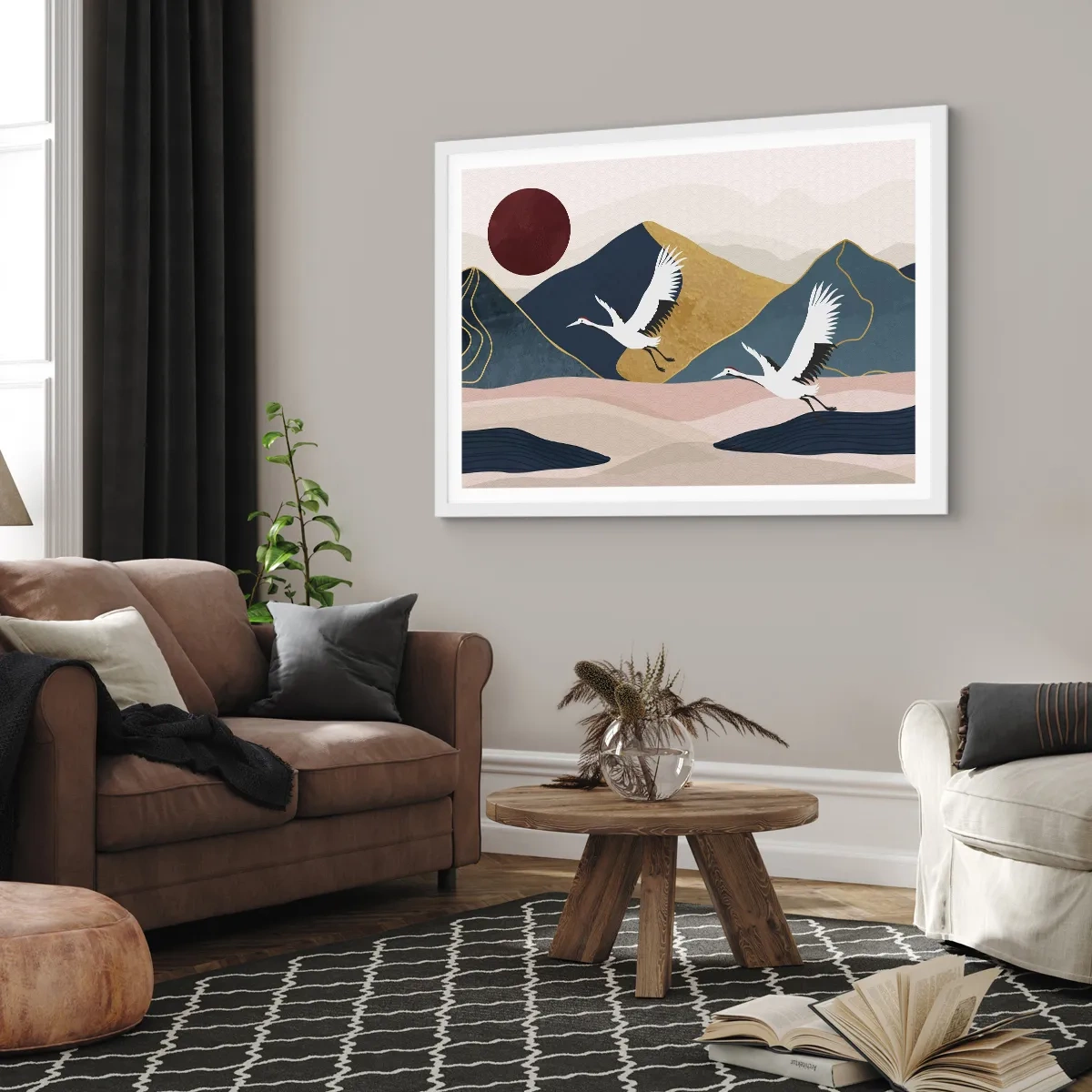 Plagát v bielom ráme - Opäť ubehol ďalší deň - 70x50 cm