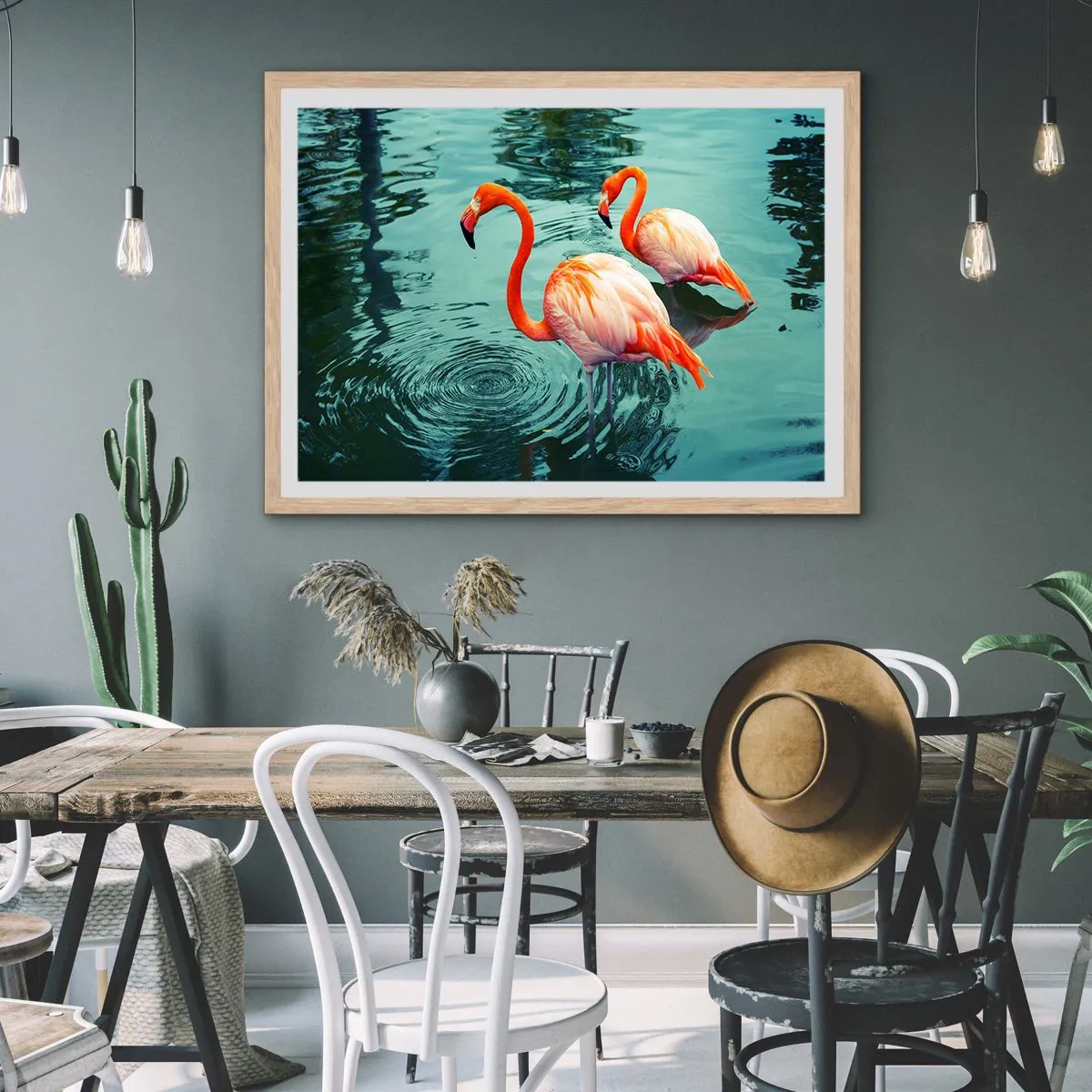 Plagát v ráme zo svetlého duba - Teraz sme v móde - 70x50 cm