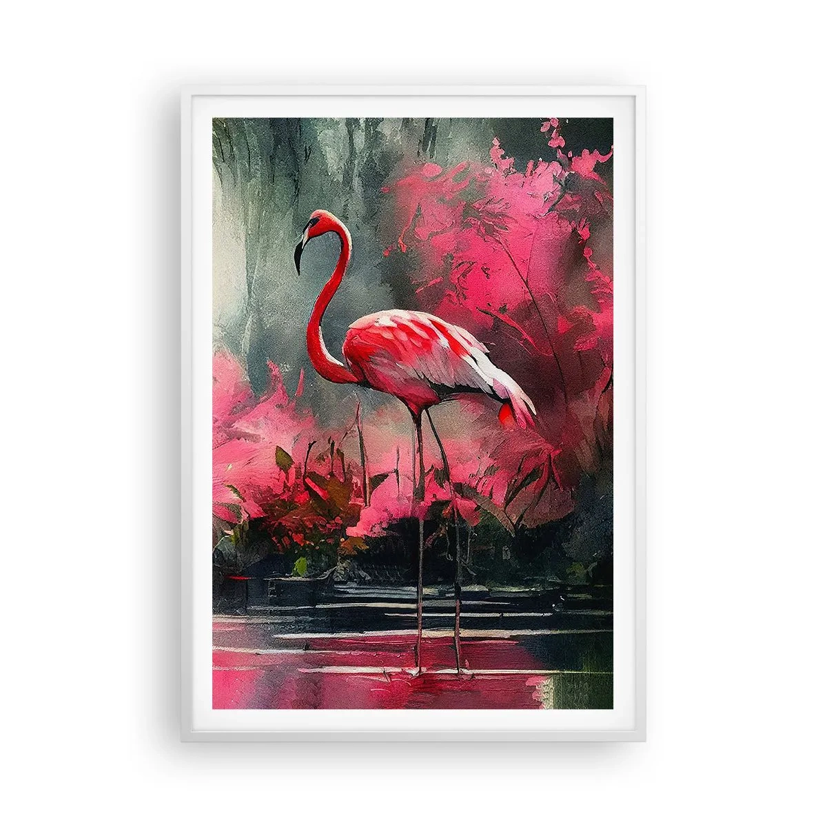 Plagát v bielom ráme - Hodiny prírodného kúzla - 70x100 cm