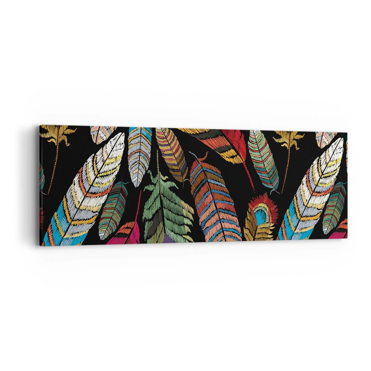 Obraz na plátne - Vtáčí karneval - 90x30 cm
