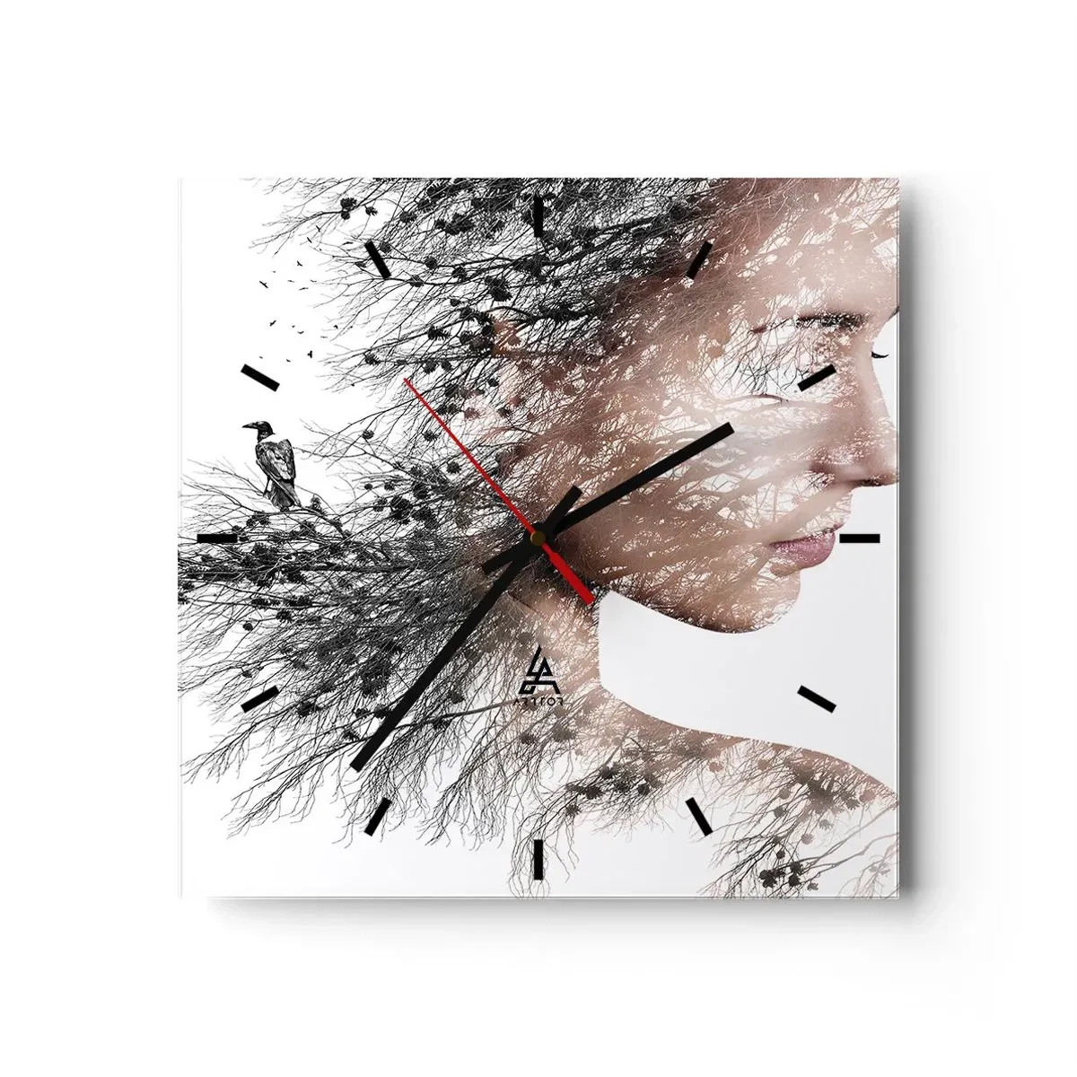 Nástenné hodiny - Duch lesa - 40x40 cm