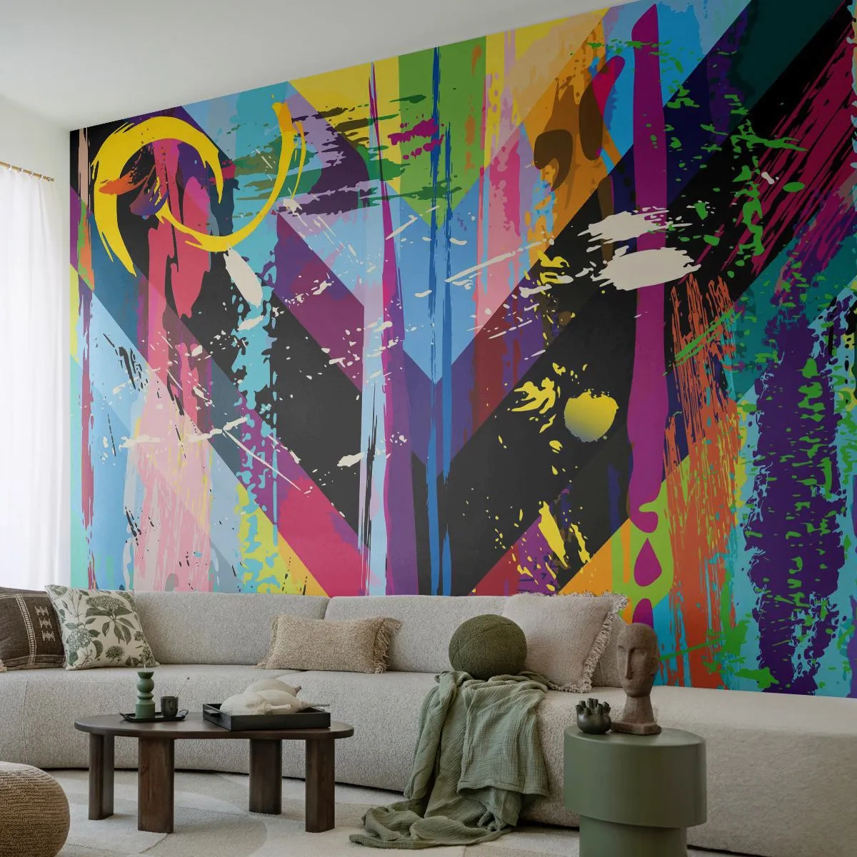 Fototapeta Premium Canvas - Zhora nadol - Abstrakcia, Kus, Grafika - 100x70 cm