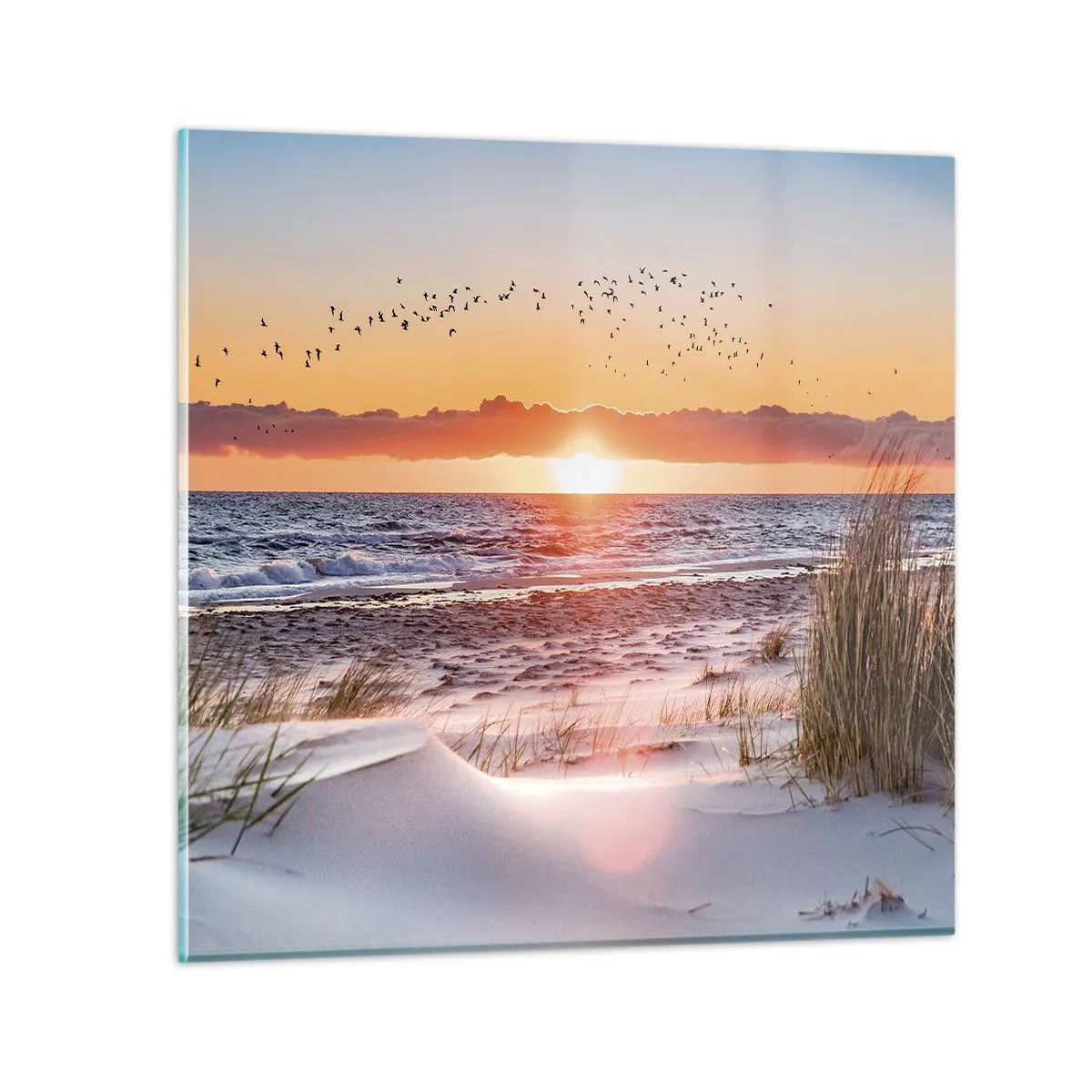 Obraz na skle - Horizontálna krajina - 70x70 cm