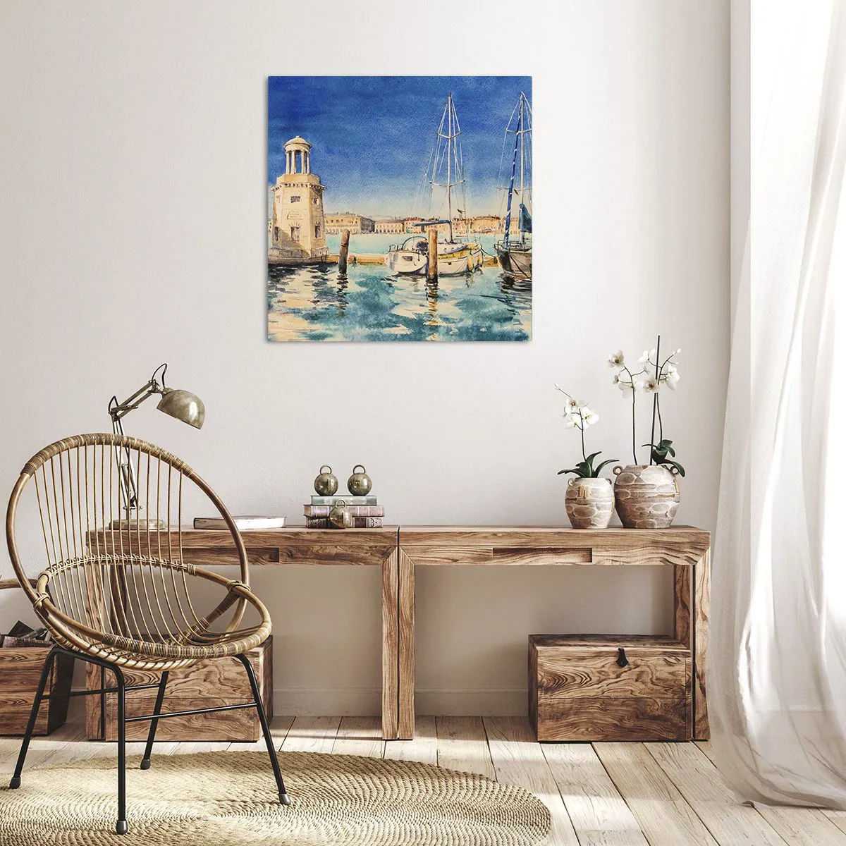Obraz na plátne - Slnečná lagúna - 70x70 cm