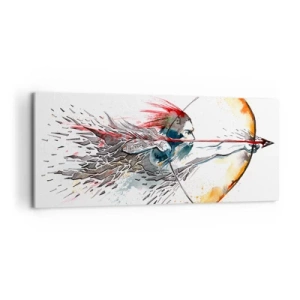 Obraz na plátne - Mýtický bojovník s ohnivým lukom - 120x50 cm
