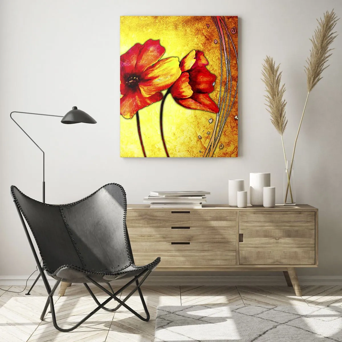 Obraz na skle - V secesnej dekorácii - 50x70 cm