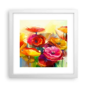 Plagát v bielom ráme - Nielen červené - 30x30 cm