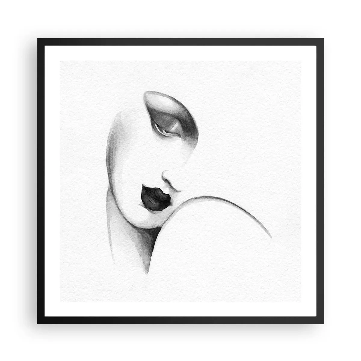 Plagát v čiernom ráme - V štýle Lempickej - 60x60 cm