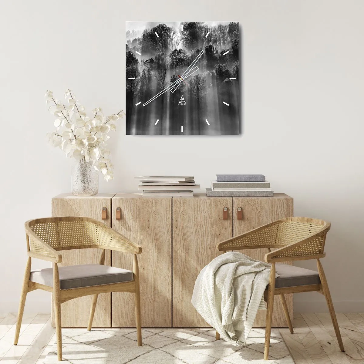 Nástenné hodiny - V lúčoch svetla - 30x30 cm