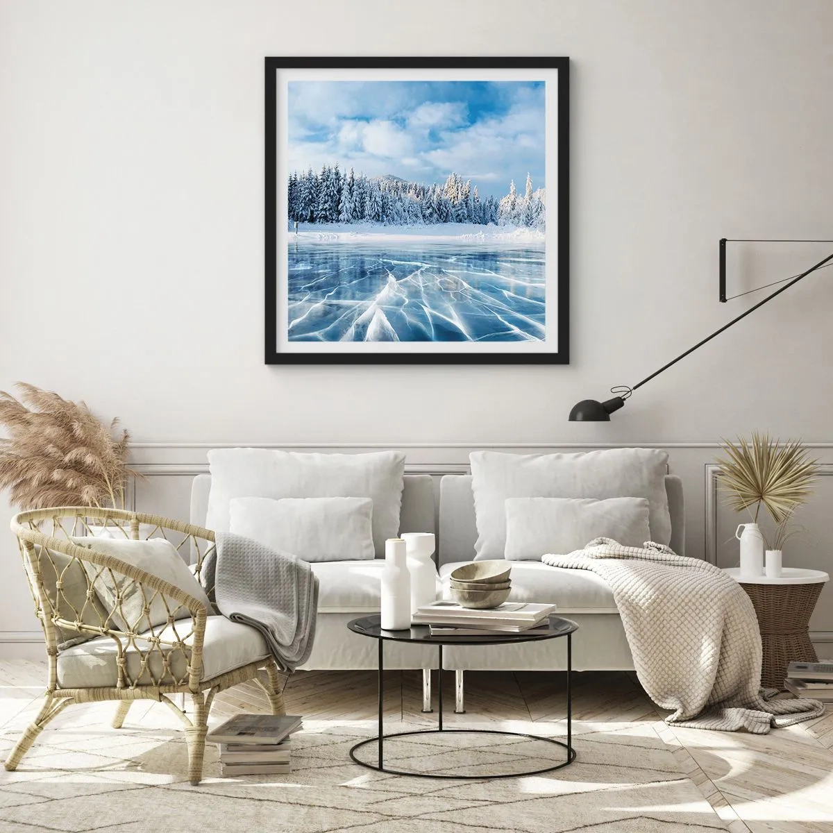Plagát v čiernom ráme - Oslnivý a kryštalický pohľad - 50x50 cm