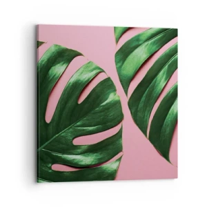 Obraz na plátne - Zelené rendez-vous - 70x70 cm