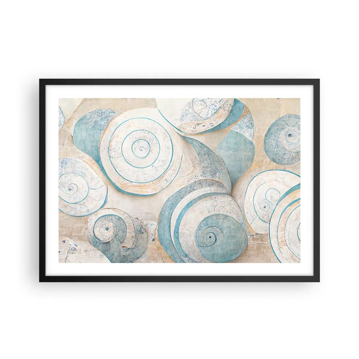 Plagát v čiernom ráme - Čo skrýva mušľa? - 70x50 cm