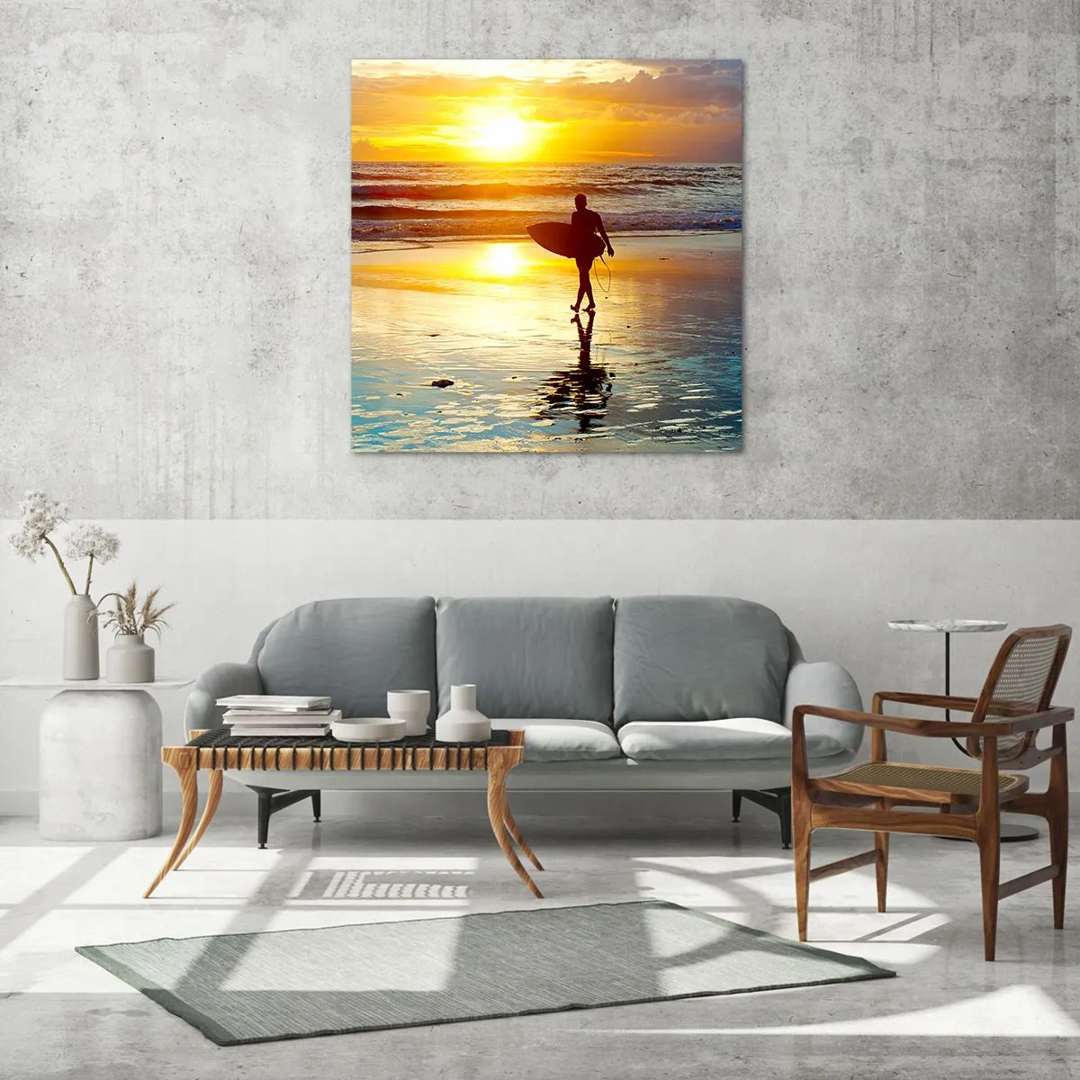 Obraz na skle - Návrat bojovníka - 70x70 cm