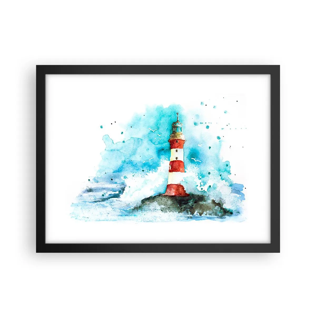 Plagát v čiernom ráme - Jednota živlov - 40x30 cm