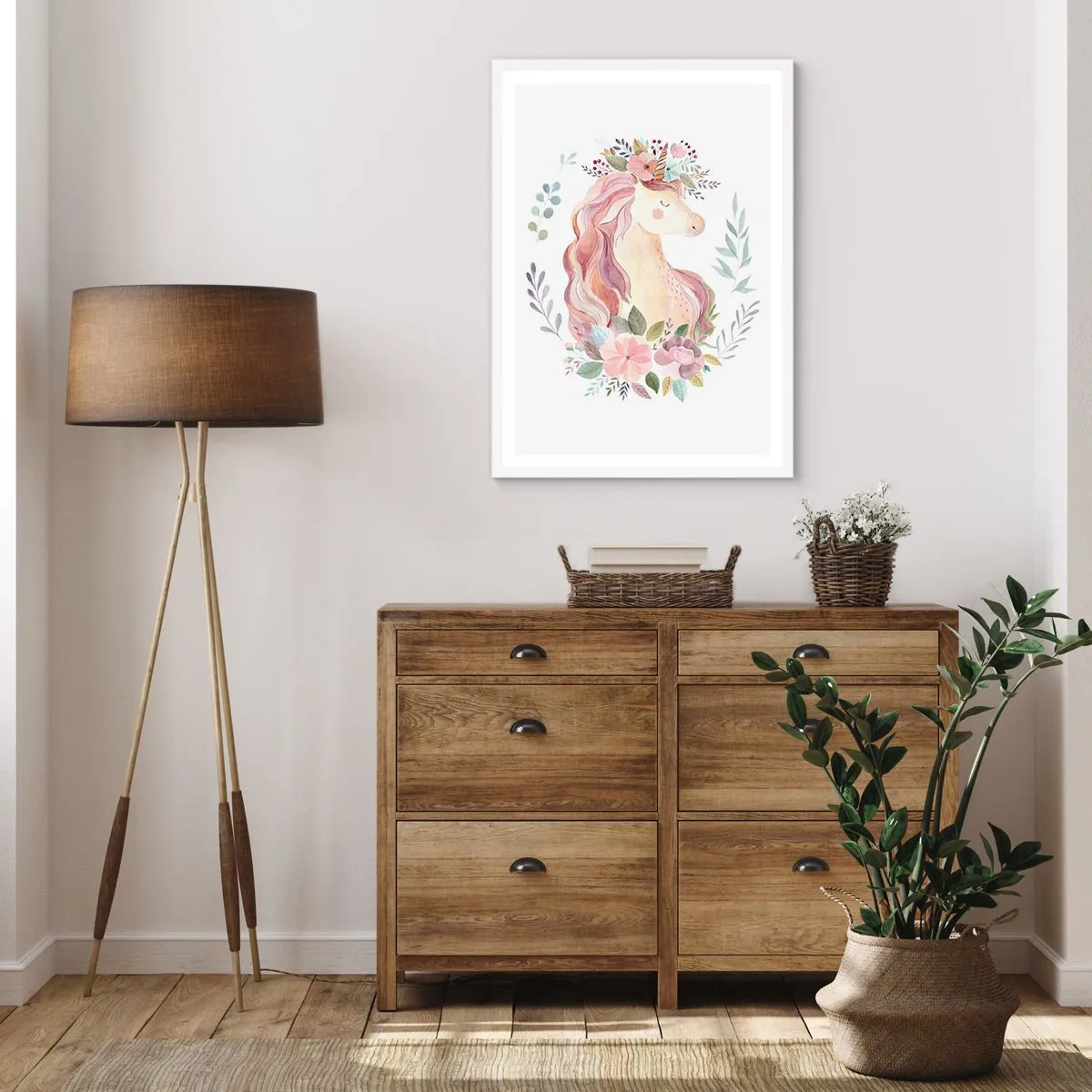 Plagát v bielom ráme - Pozvánka do ríše rozprávok - 70x100 cm