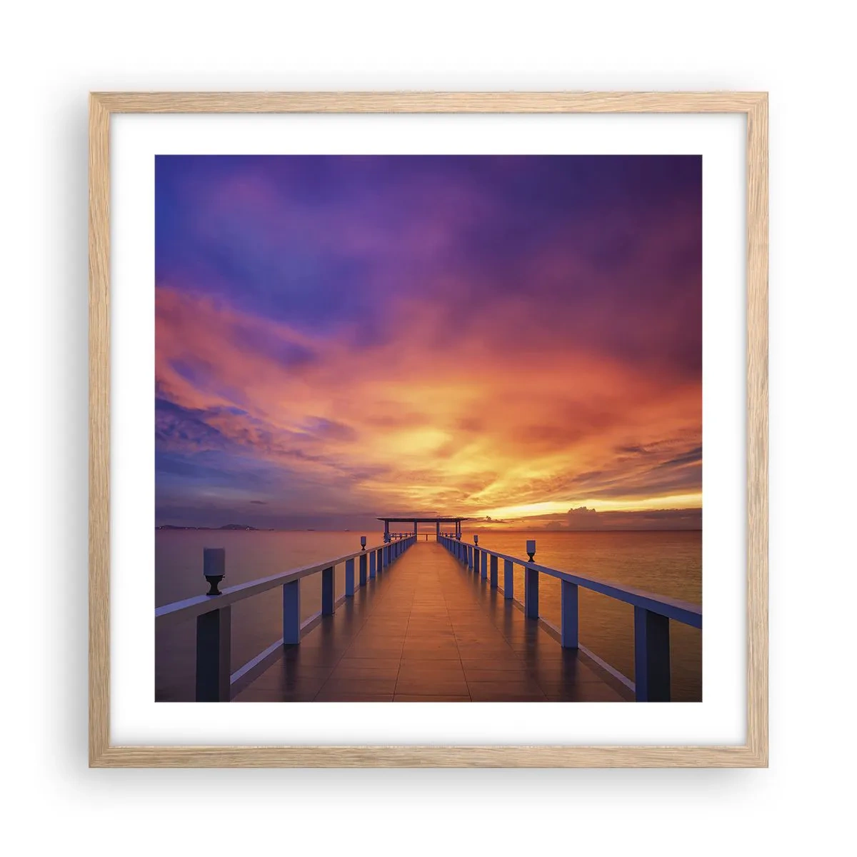 Plagát v ráme zo svetlého duba - Bez konca - 50x50 cm