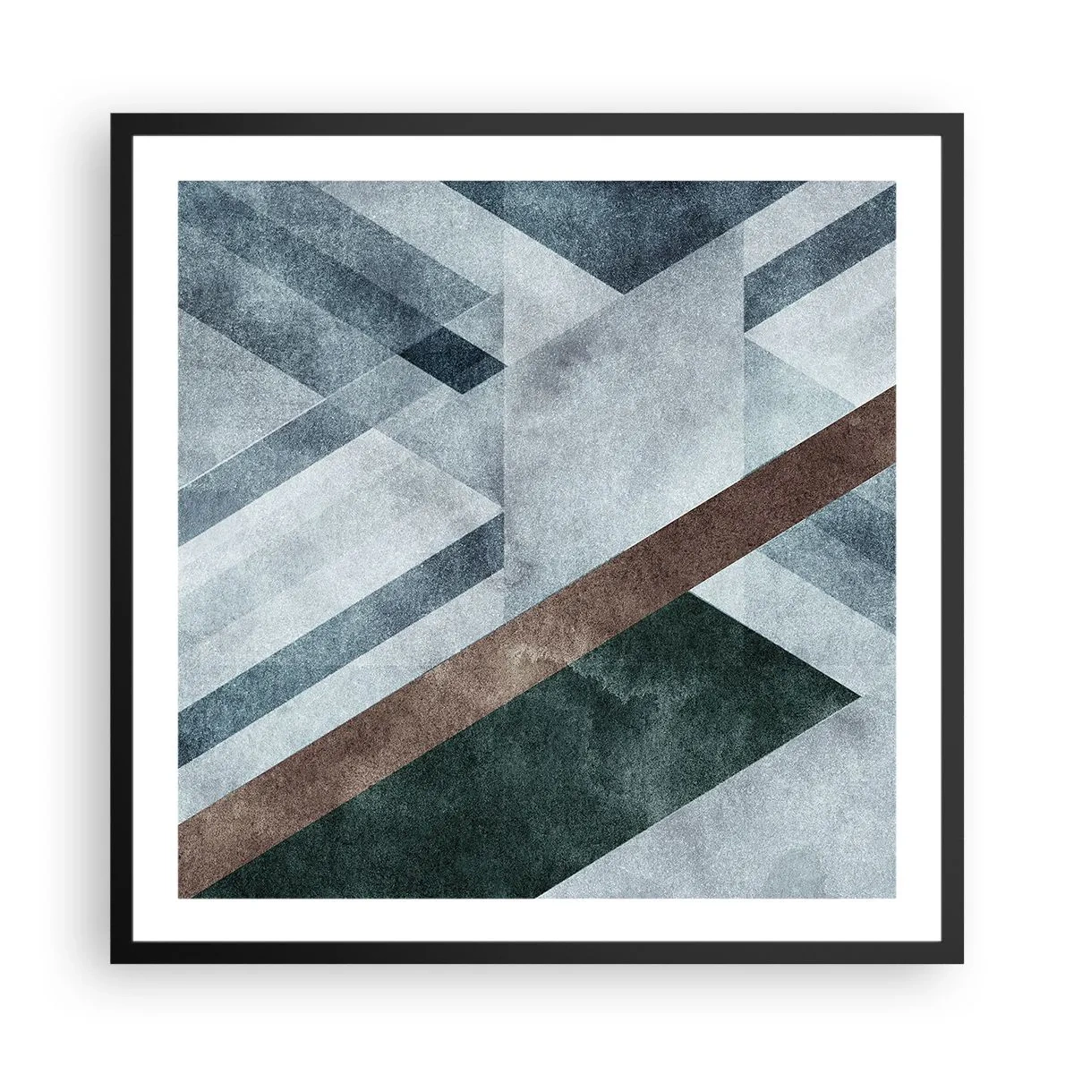 Plagát v čiernom ráme - Sofistikovaná elegancia geometrie - 60x60 cm