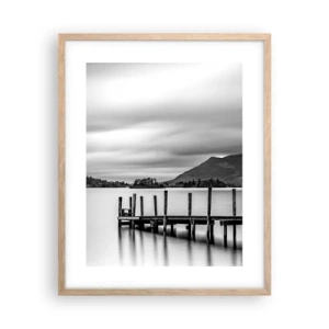 Plagát v ráme zo svetlého duba - Jemnosť a sila - 40x50 cm