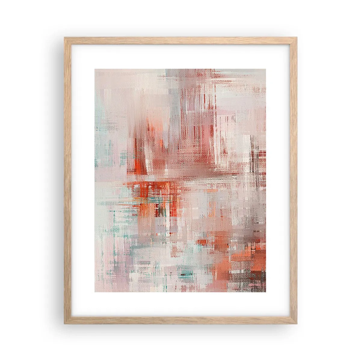 Plagát v ráme zo svetlého duba - Zahmlené. Ale ružové - 40x50 cm