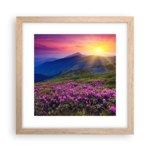 Plagát v ráme zo svetlého duba - …A okolo vonia kosodrevina a voňajú byliny - 30x30 cm