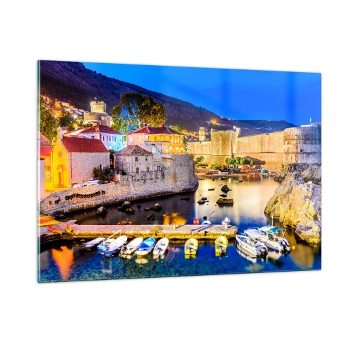Obraz na skle - Žiarivá noc nad Jadranom - 120x80 cm