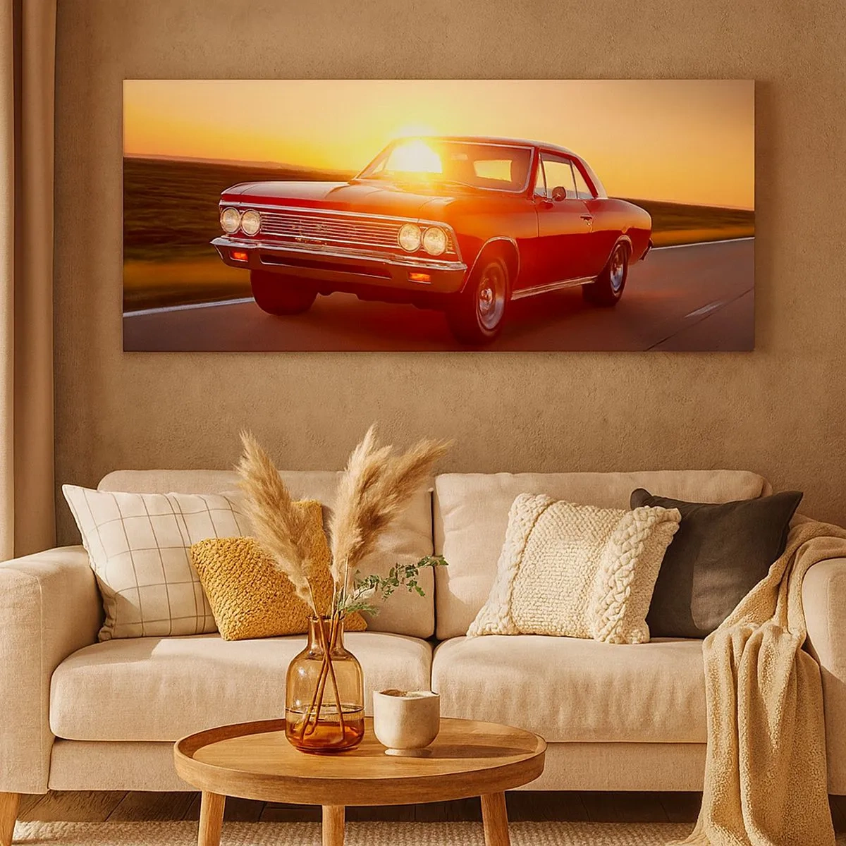 Obraz na plátne - Túžba má červenú farbu - 100x40 cm