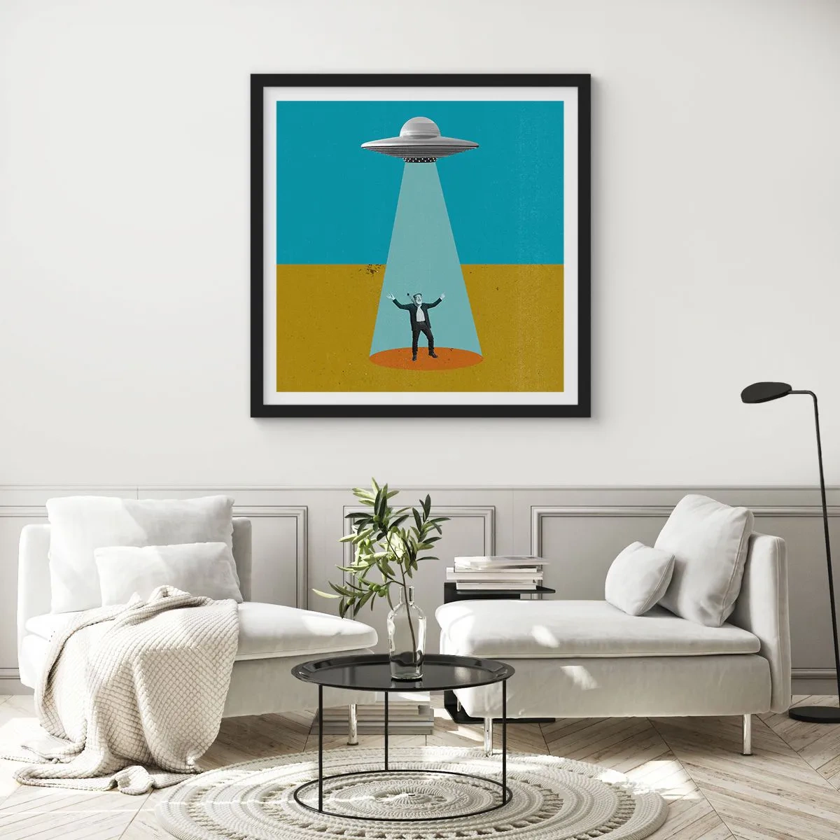 Plagát v čiernom ráme - Blízke stretnutie - 50x50 cm