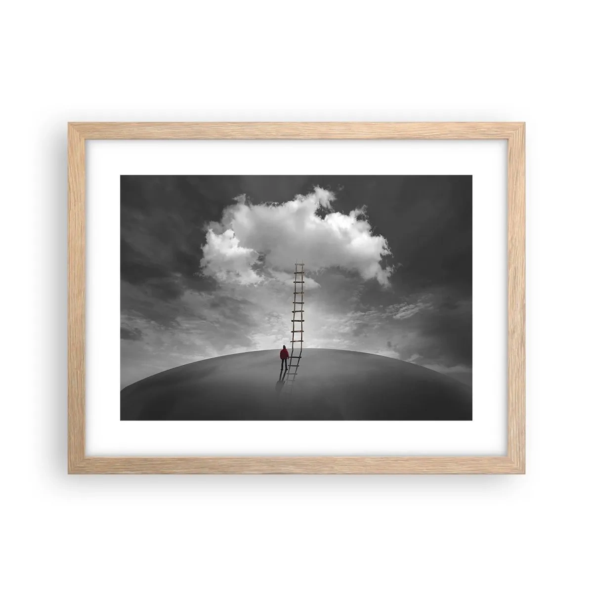 Plagát v ráme zo svetlého duba - Všetko je možné - 40x30 cm