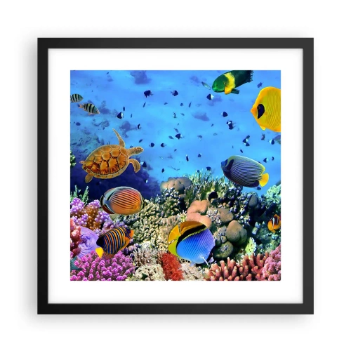 Plagát v čiernom ráme - Čo vieme o živote… - 40x40 cm