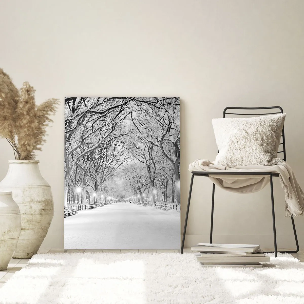 Obraz na skle - Štyri ročné obdobia – zima - 80x120 cm
