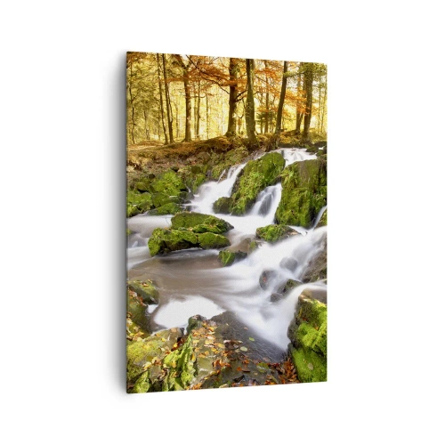 Obraz na plátne - Chvatom jesenným lesom - 80x120 cm