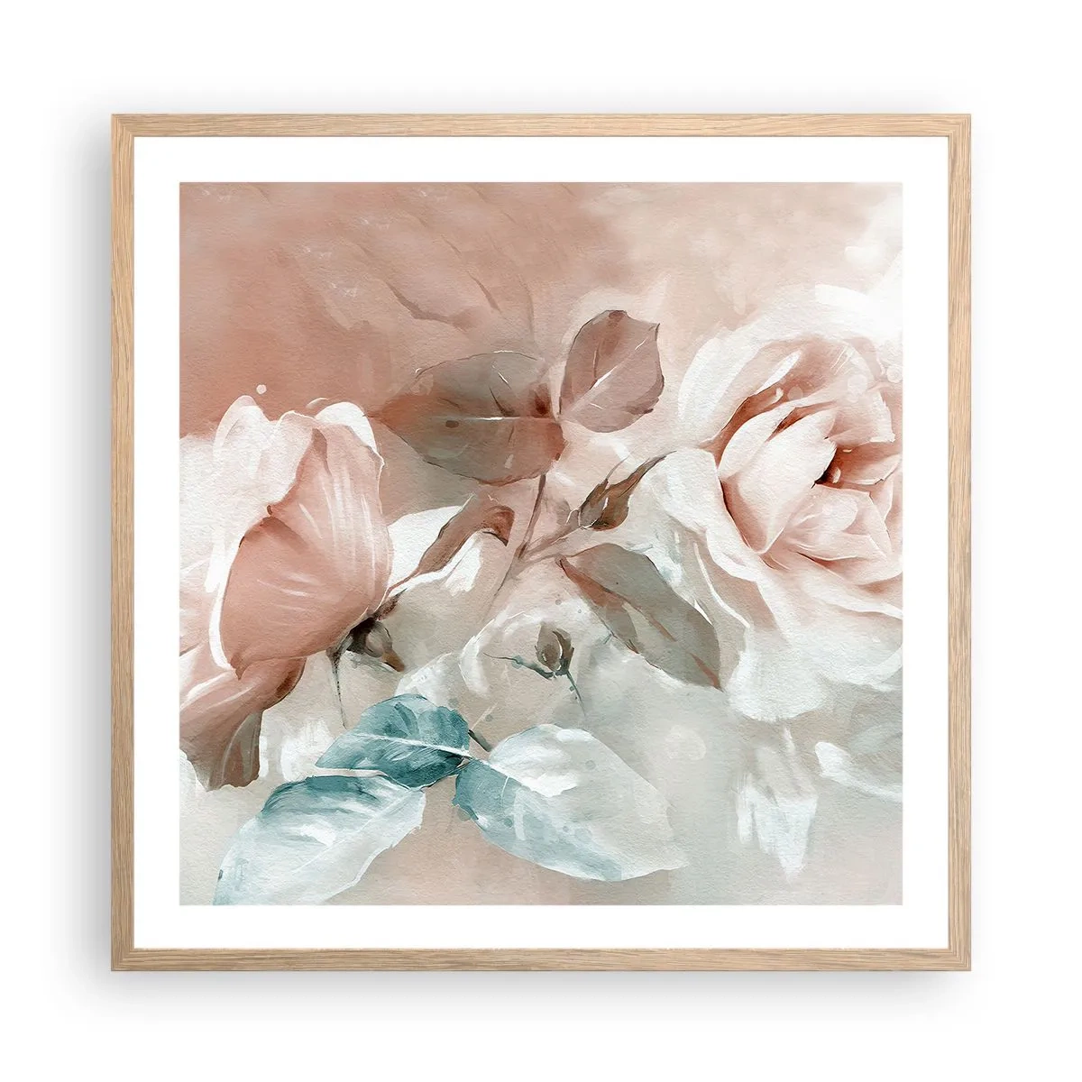 Plagát v ráme zo svetlého duba - Duch romantizmu - 60x60 cm