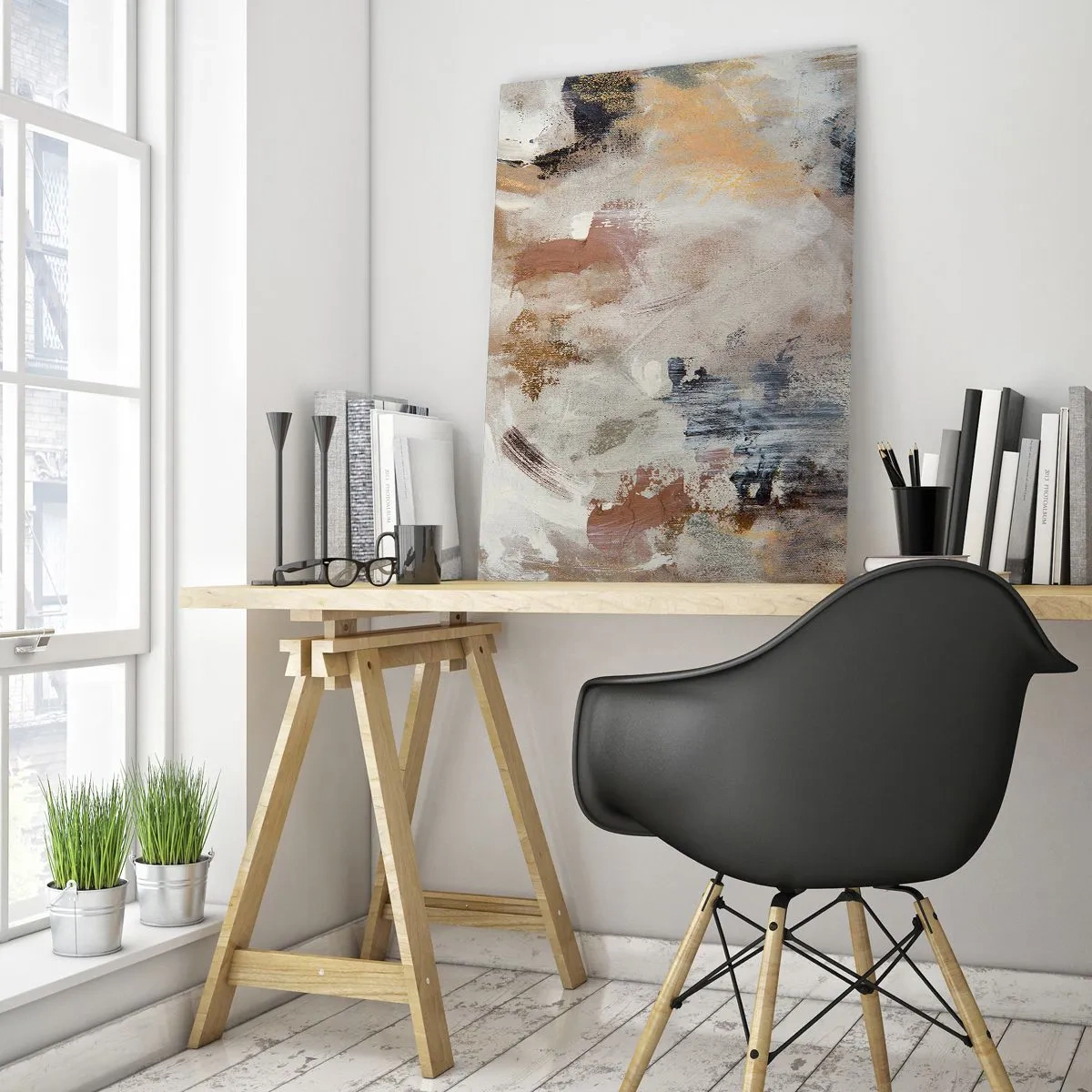 Obraz na skle - Hmlistá abstrakcia - 50x70 cm