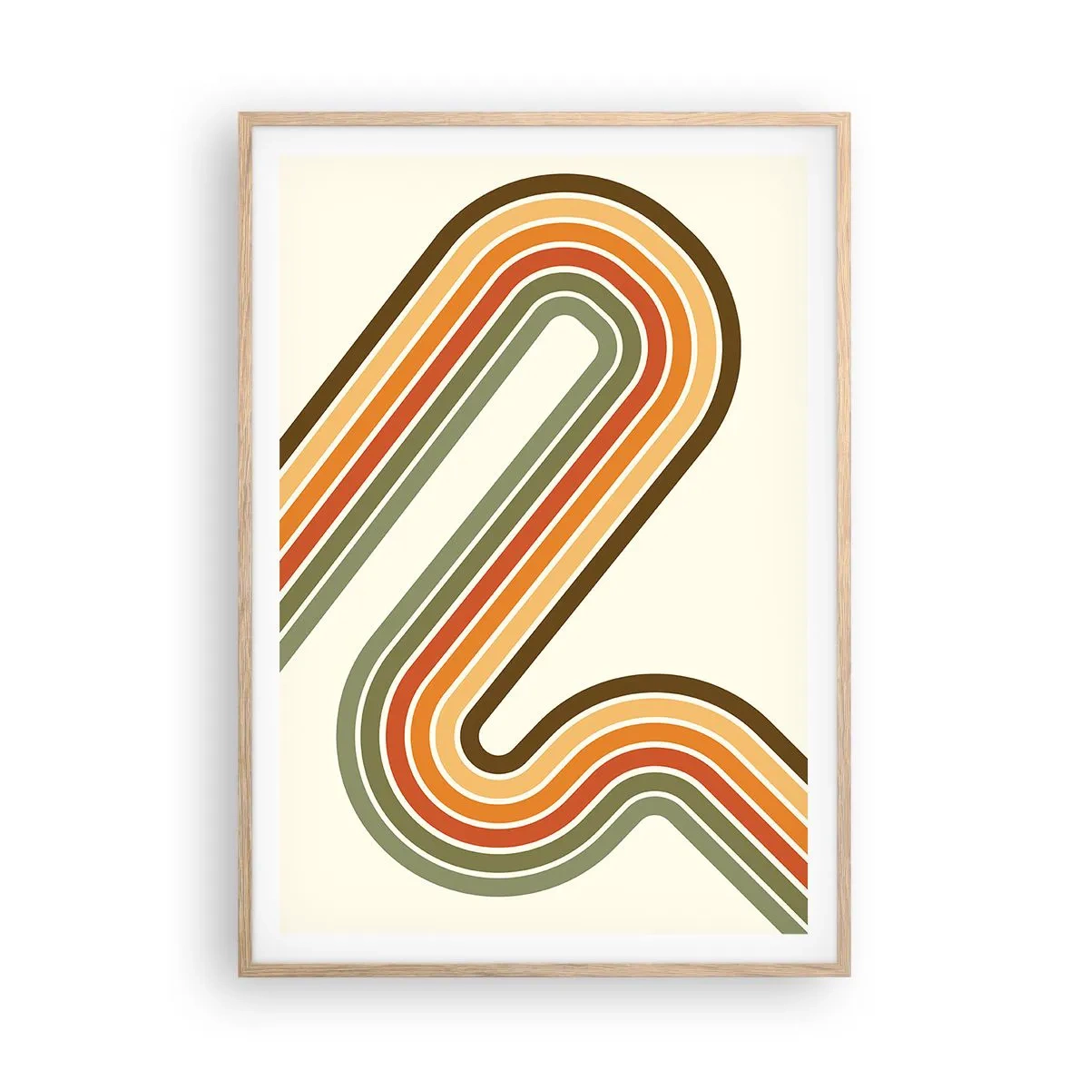 Plagát v ráme zo svetlého duba - Kľučkovanie do cieľa - 70x100 cm