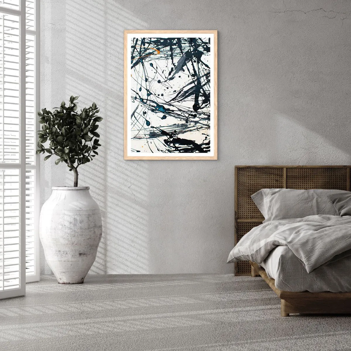 Plagát v ráme zo svetlého duba - So zmyslom alebo bez zmyslu? - 50x70 cm