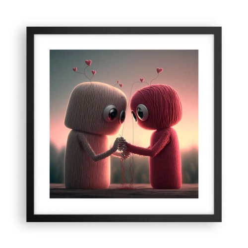 Plagát v čiernom ráme - Každý môže milovať - 40x40 cm