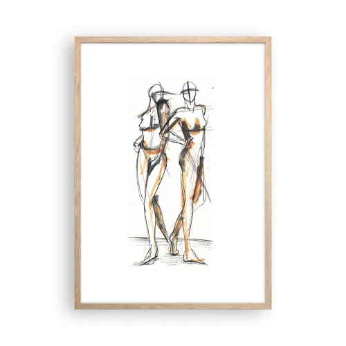 Plagát v ráme zo svetlého duba - Štúdia šarmu - 50x70 cm